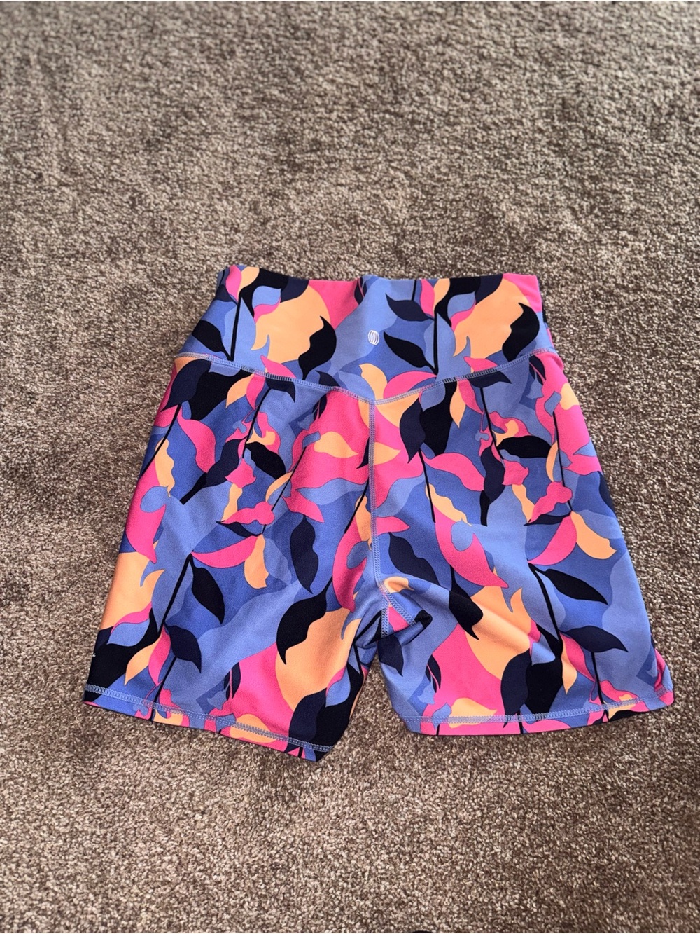 Women’s High-Waist Floral Print Bike Shorts - Multicolor